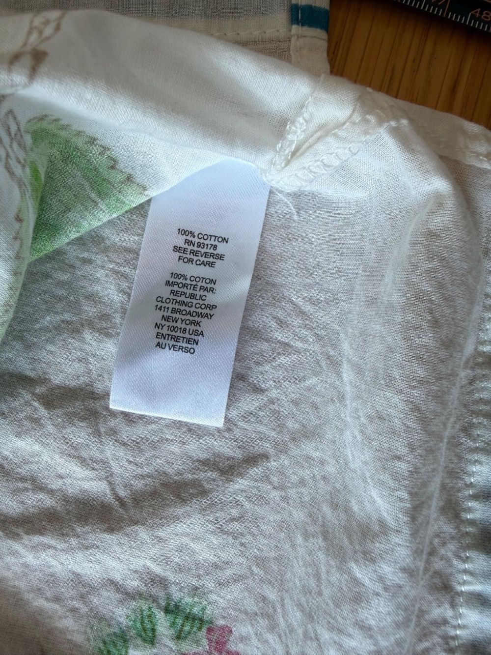 NWOT Industry Republic Clothing Button-Down SS Shirt Tropical Women's Medium - Picture 6 of 6